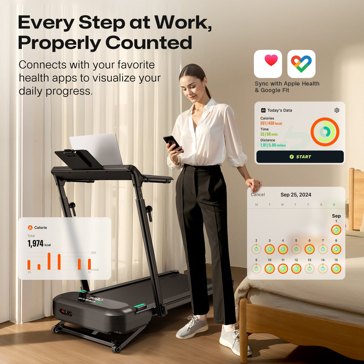 UREVO FoldiMix 5L Smart Treadmill – image 7